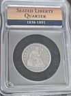 1853 Seated Liberty Quarter Arrows and Rays Silver Coin
