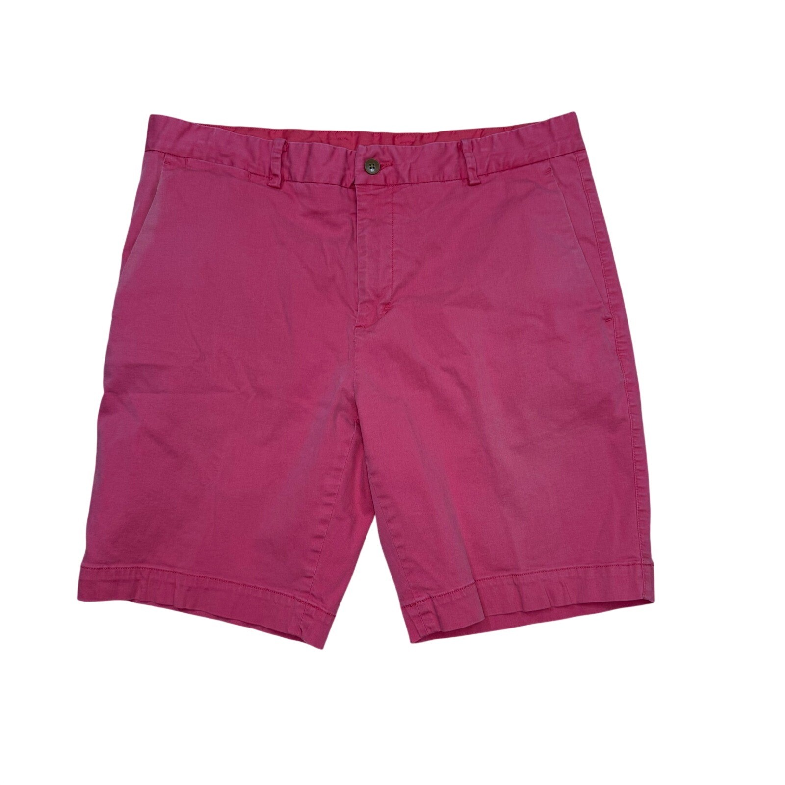 B DRADDY Mens Shorts Pink Salmon Flat Front Chino Size 34