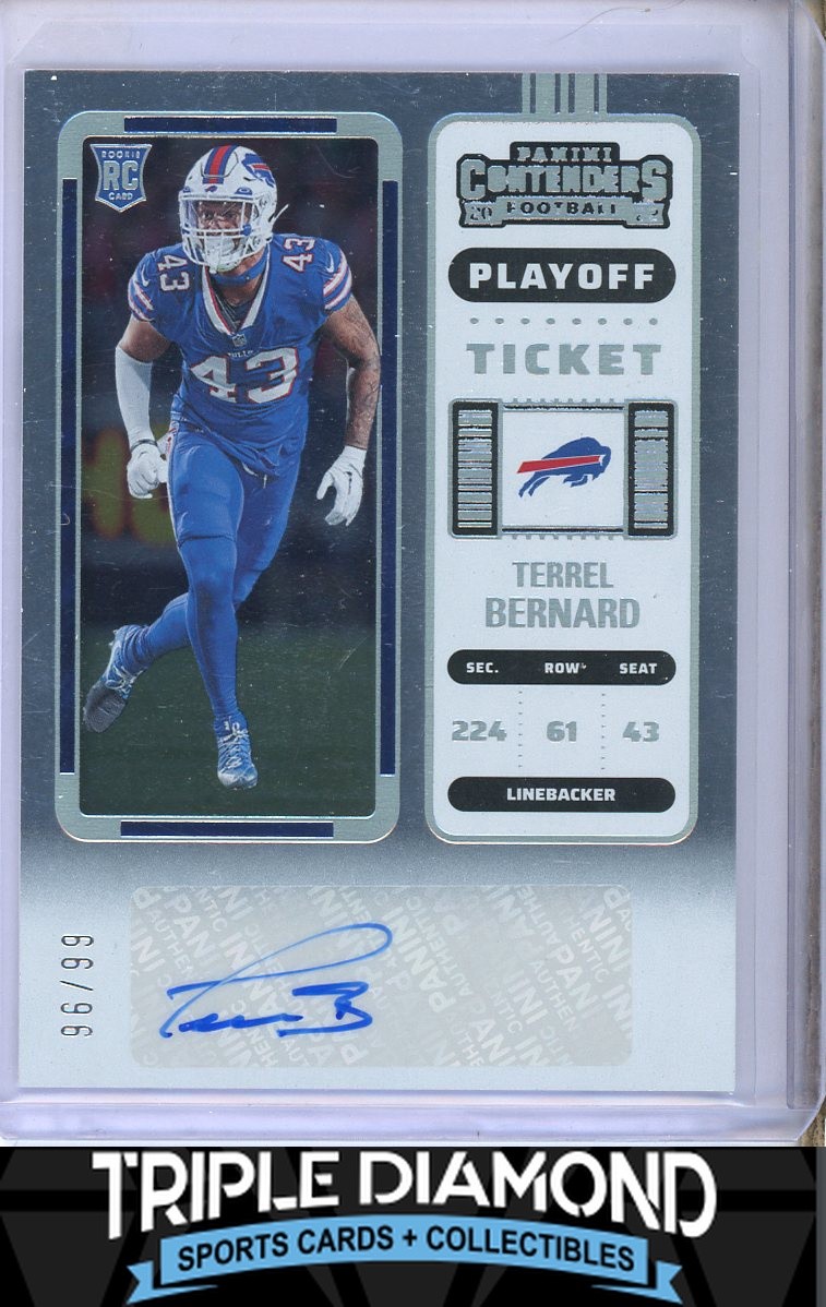 Terrel Bernard Panini Contenders #192 Autograph-Playoff Ticket