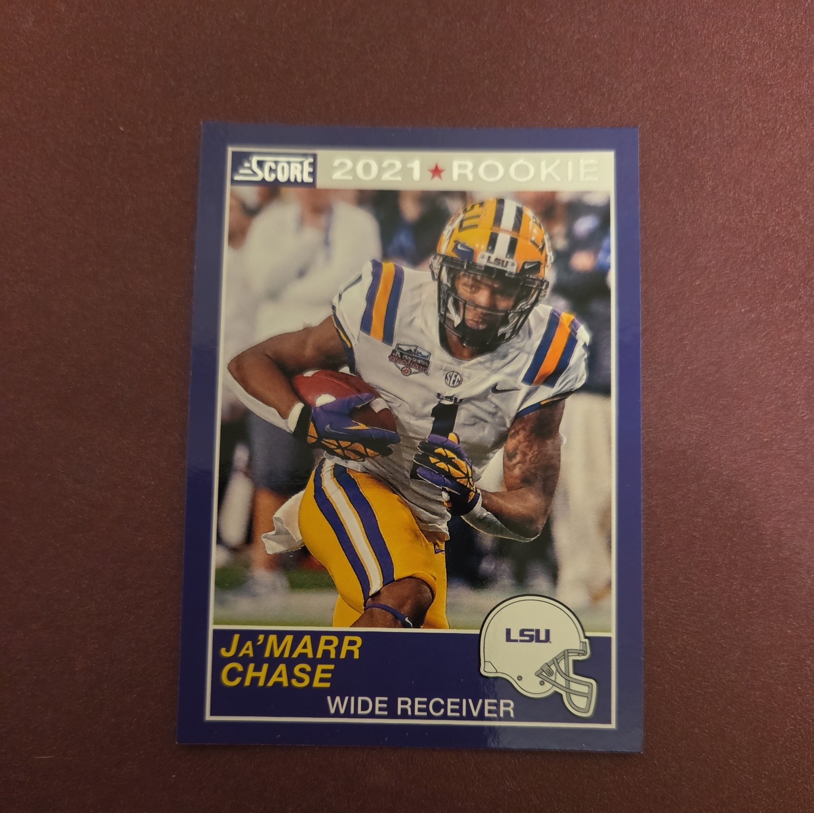 JaMarr Chase Panini Chronicles Draft Picks #62 Purple