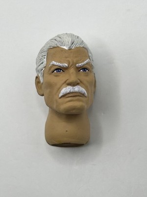 Monster Force Season Zero General Brown Caucasian Head (C) With Neck 1/12 Scale