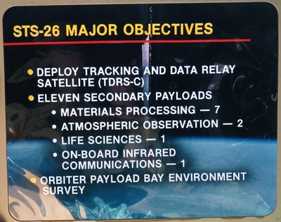 Photo Transparency Rockwell 8x10 STS-26 Shuttle Objectives TDRS NASA Free Ship