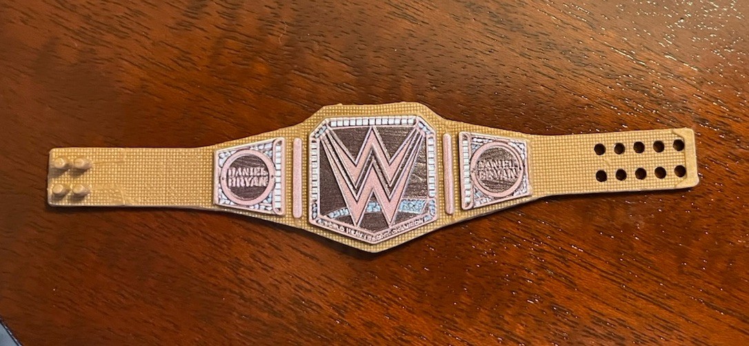 WWE ECO FRIENDLY CHAMPIONSHIP BELT FIGURE ACCESSORY Daniel Bryan BROWN
