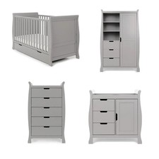 O Baby Stamford Grey Bedroom Furniture 4 Piece Set