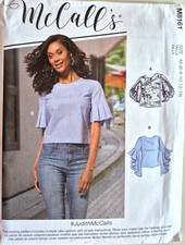 MCCALLS PATTERN 8161  TOPS  CUP ADJ  MISSES SIZES   6 8 10 12 14  UNCUT  NEW FF