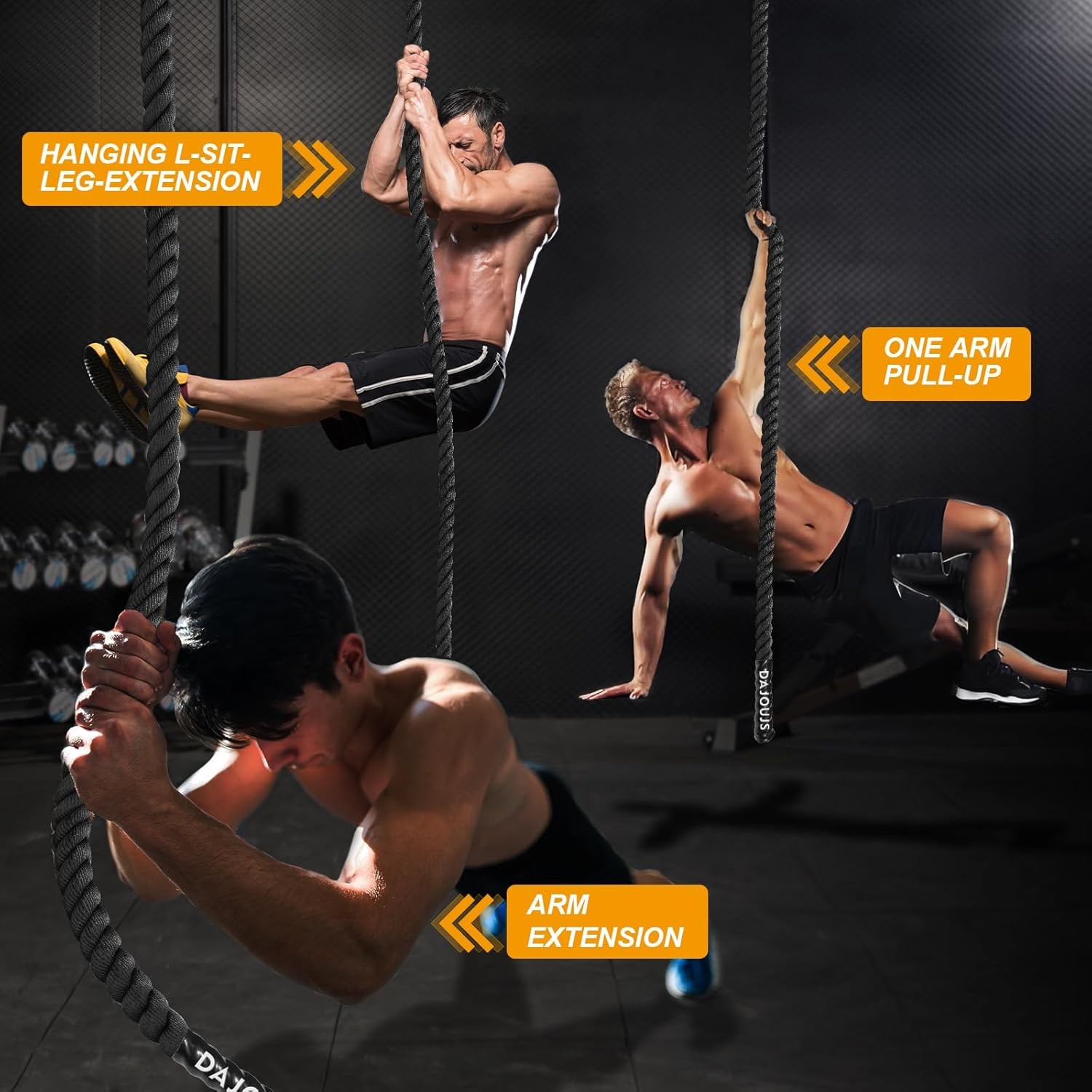 One Inchdiamater Rope Climbing Rope 1.5 Inch Diameter 10/15 / 20/30 Feet Length Gym Climbing ...