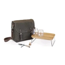 Legacy a Picnic Time brand adventure wine tote glasses and A Mini Table 2 Bottle