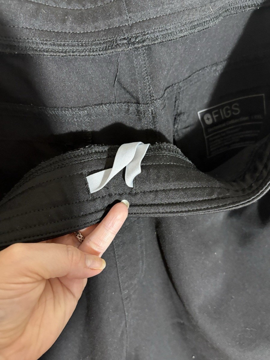 FIGS Technical Collection Scrub Pants Black XXL Unisex Medical Solid View 3