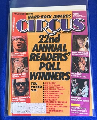 VTG Feb 1992 Circus MAGAZINE owned James Hetfield (Metallica) Dad BAGGED&BOARDED