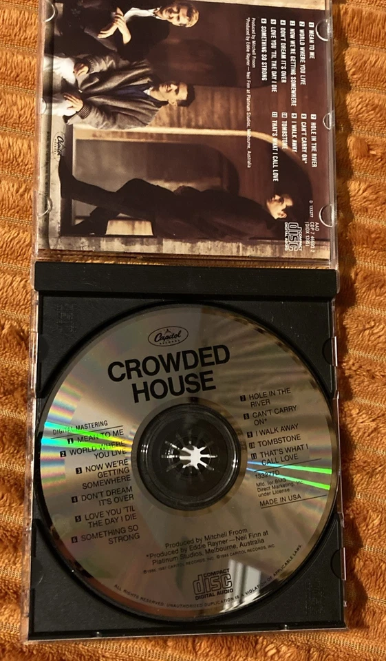 CROWDED HOUSE (CD 1986) CAPITAL RECORDS DEBUT ALBUM - LIKE NEW - FREE SHIPPING Foto 2 de 3
