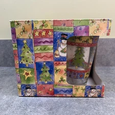 NIB 4 Libbey Sue Zipkin Snowman Holiday Glasses