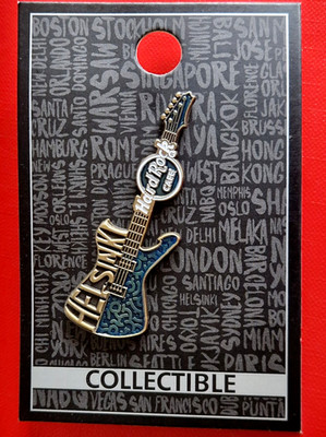 HRC Hard Rock Cafe Helsinki (closed) 3D Sculpted City Name Guitar 2020 OVP
