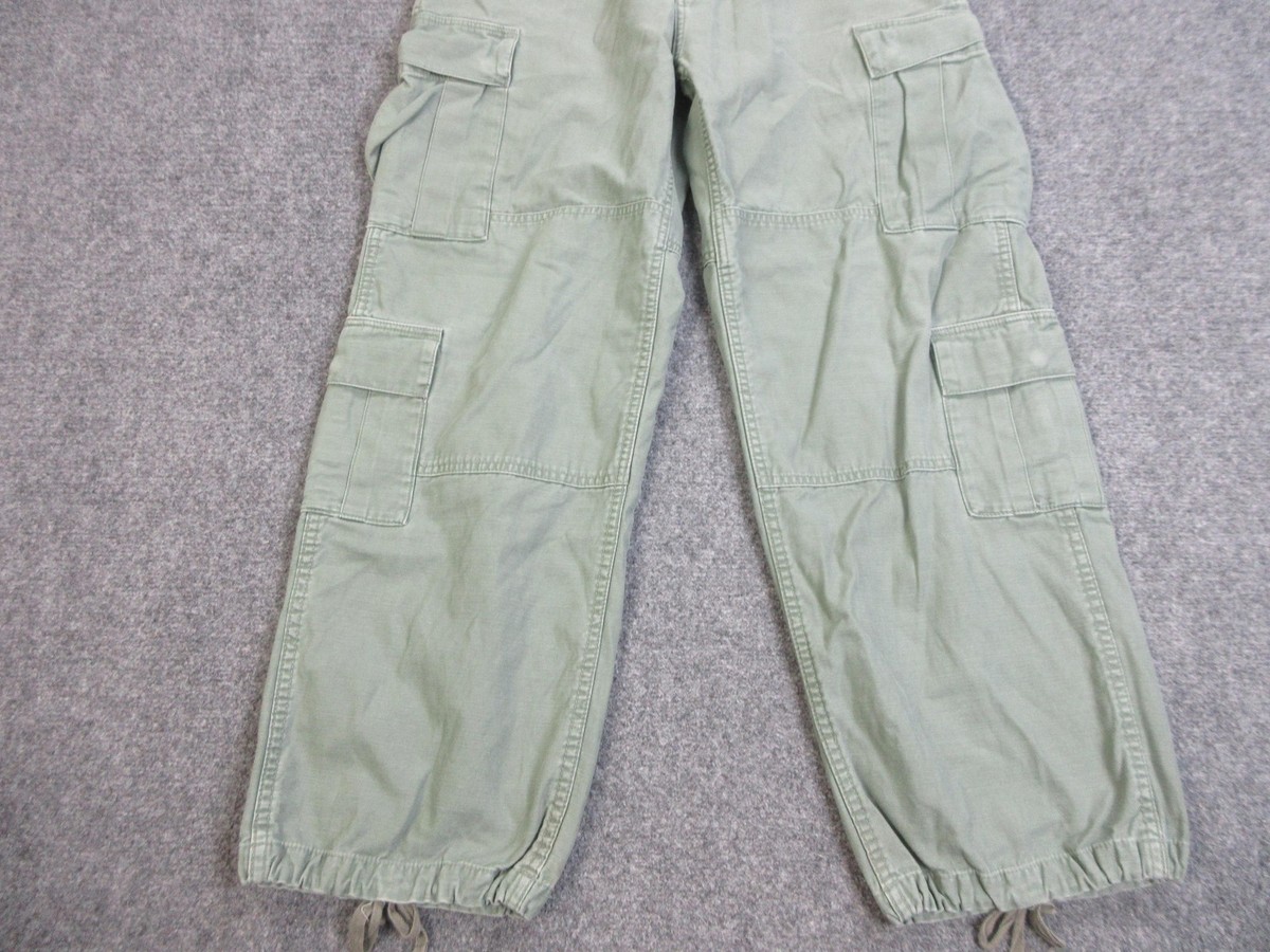 Supreme Cargo Pants Mens 32 Green Utility Drawstring Hem Multi