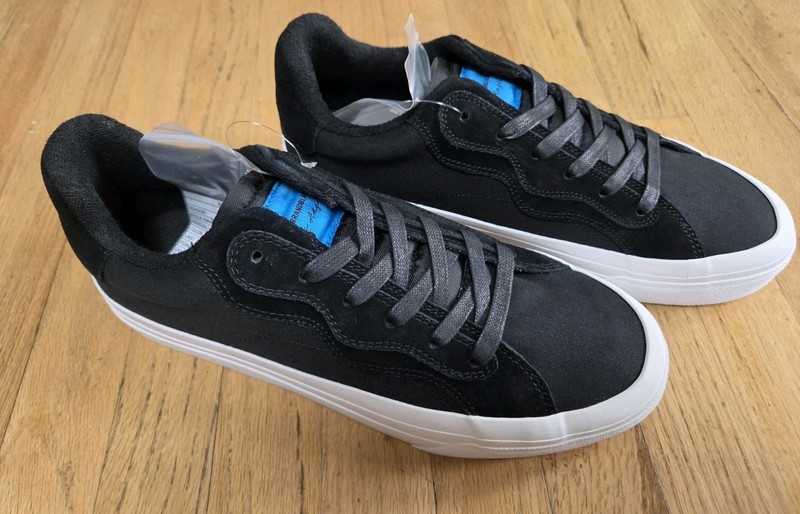 BRANDBLACK Los Angeles Suede/Canvas Skate Style Casual Sneakers Black/White M 9#