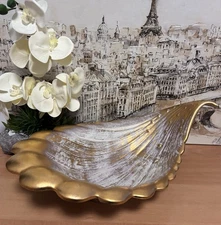 Vintage Gold Royal Haeger Pottery  Large Art Deco Centerpiece Bowl . EUC .