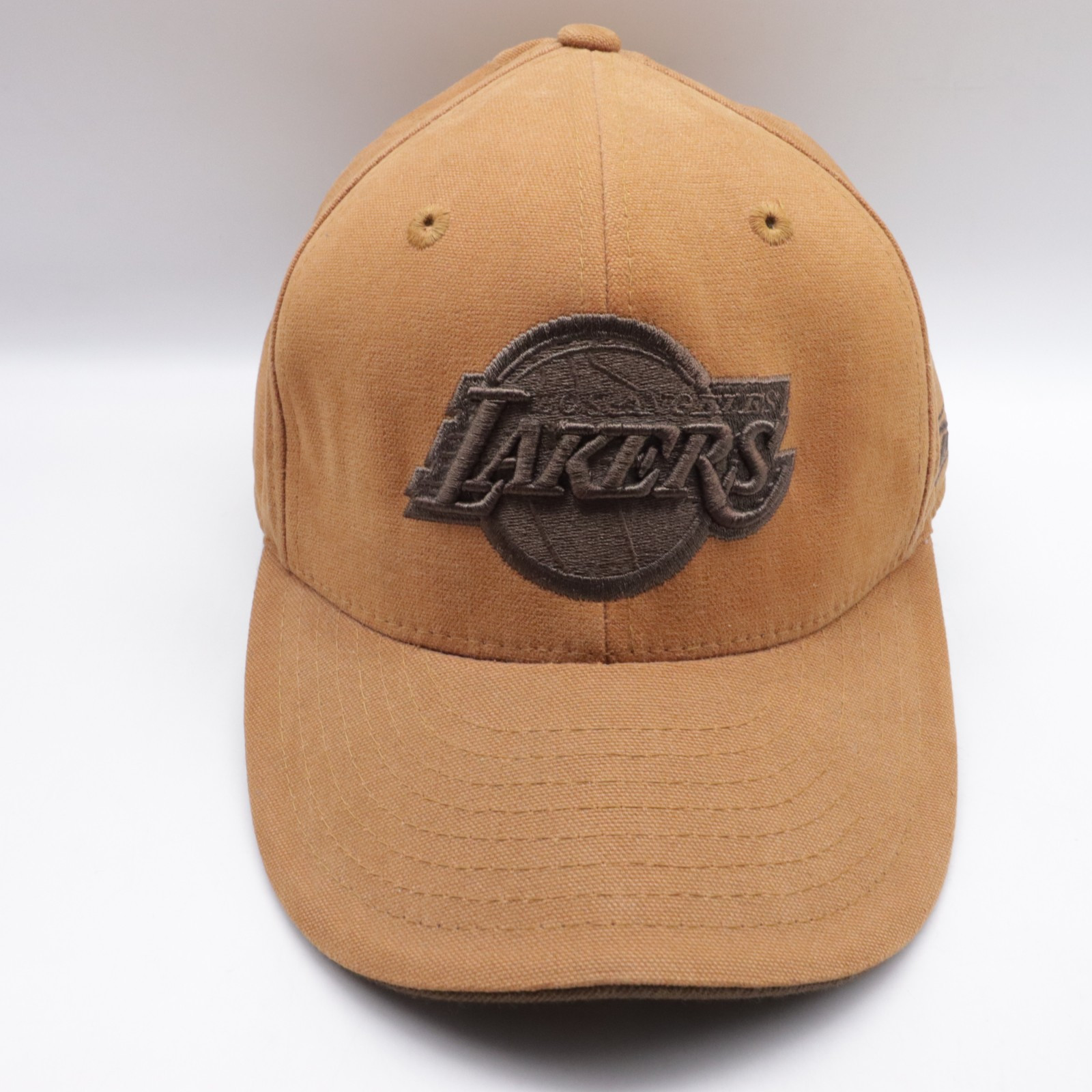 Reebok Los Angeles Lakers NBA Hat Cap Brown Black Embroidered Size 7 3/8 Fitted
