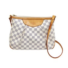 Louis Vuitton Siracusa PM N41113 Damier Azur White Bag #KN1016
