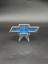 Vintage Chevrolet Blue Bowtie Emblem Grille Badge Oem 226130201