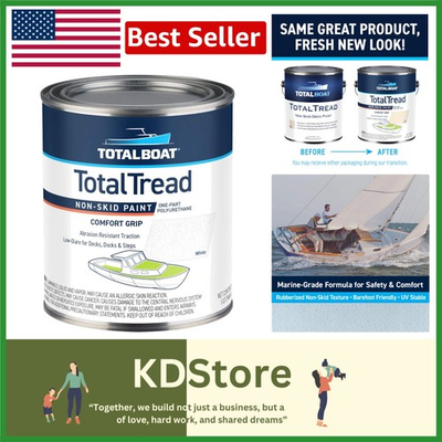 #ad TotalTread Non Skid Marine Deck Paint for Secure Boat amp; Surface Traction $79.99