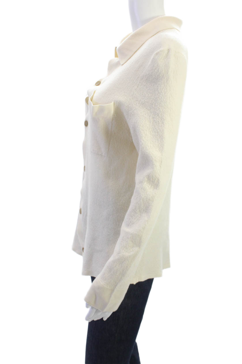 COS Women Basic Collared Wool Button Up Sweater B… - image 2