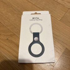 GENUINE BRAND NEW SEALED Apple AirTag Leather Key Ring - Baltic Blue Damaged Box