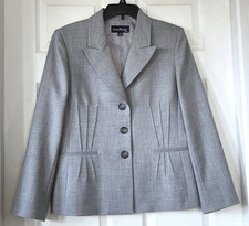Vintage EVAN-PICONE SUIT Women's Black Ivory Suit Jacket Office Career Size 12