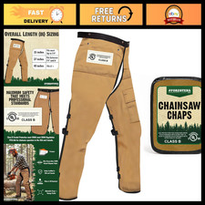 Chainsaw Chaps for Men Women Adjustable Apron-Style Safety Gear with Pocket