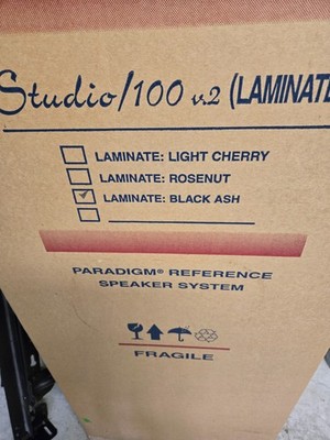 Paradigm Reference speaker system studio/100 v.2 set of 2 , Black Ash. 1 owner