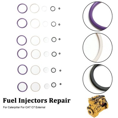 6PCS Fuel Injectors Seal O-Ring Kit Für Caterpillar C7 Für CAT C7 Internal