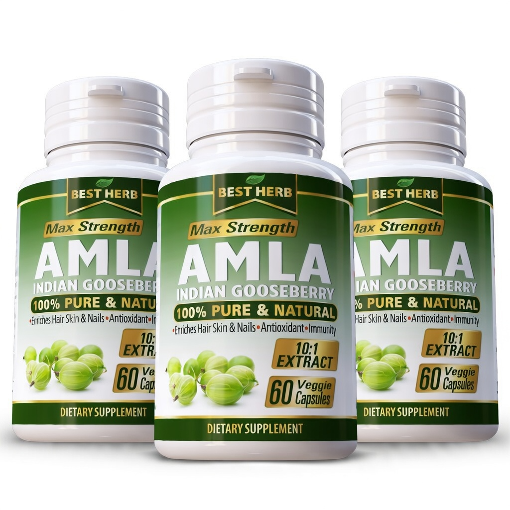 Pure Amla Superfruit Extract 1000mg - 180 Capsules Exp 1/2028
