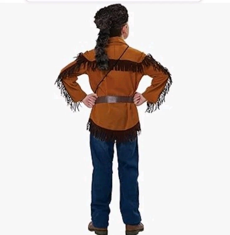 Disfraz Frontier Boy Davy Crockett Trapper Marrón Elegante Halloween Niño Foto 3 de 4
