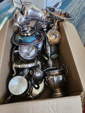 11.70 Pounds Silver Plate Plated Lot Scrap Melt Or Repurpose Bonus Old Mirror 11.70 Pounds Silver Plate Plated Lot Scrap Melt Or Repurpose Bonus Old Mirror