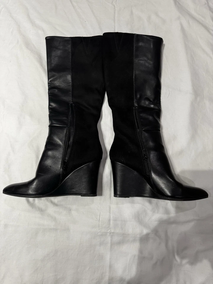 Dolce Vita Pointed Toe Wedge Knee High Black Boots Size 7 - Image 3 of 4