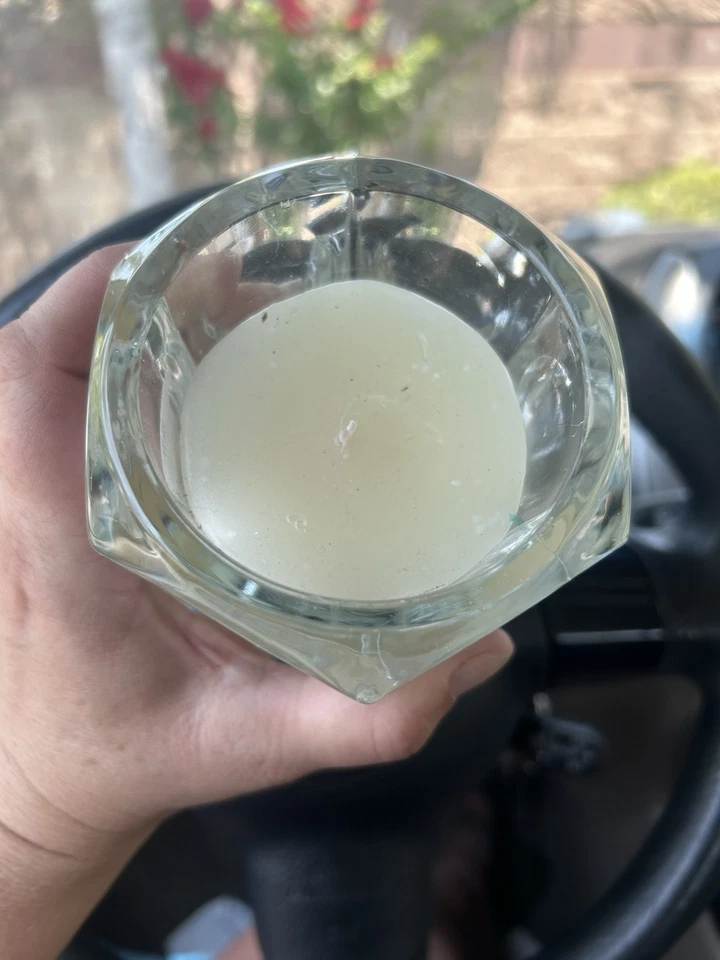 "Florero de vidrio arte cristal Elements República Checa estilo cubista 7"" con vela" Foto 2 de 3