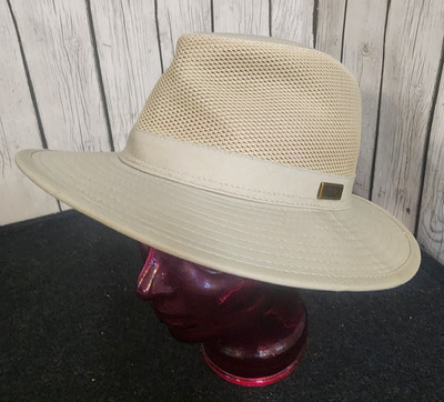 Red Head Brand Co Mesh Safari Sun Hat Khaki Medium Wide Brim