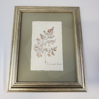 Pressed Fern Leaf Wall Art Cheveux De Venus Paper Matte Cream
