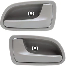Interior Door Handle For 2003-2005 Kia Rio Set of 2 Front Beige Plastic