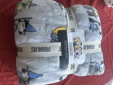 Snoopy Halloween Fall Throw Blanket 60  x70  Gray NWT