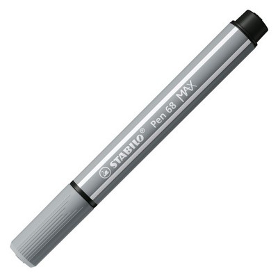 STABILO Pen 68 MAX Filzstift - 1-5 mm - mittelgrau