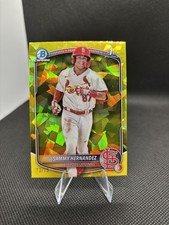 2025 1st Bowman Chrome Prospects Yellow Sapphire - Sammy Hernandez /75 #BCP-66