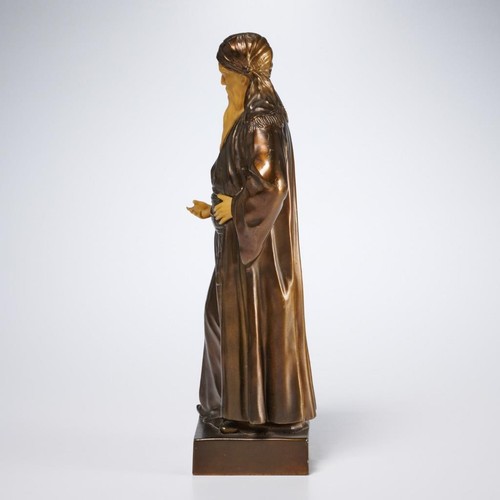 Antique 1914 Richard W. Lange Bronze Figurative Sculpture 9.75"h Iris Apfel - Picture 3 of 8