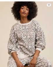 NWT Women's Aerie tres chic leopard print crewneck sweatshirt size XXS 201 