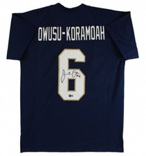 NOTRE DAME JEREMIAH OWUSU-KORAMOAH AUTOGRAPHED JERSEY BECKETT 