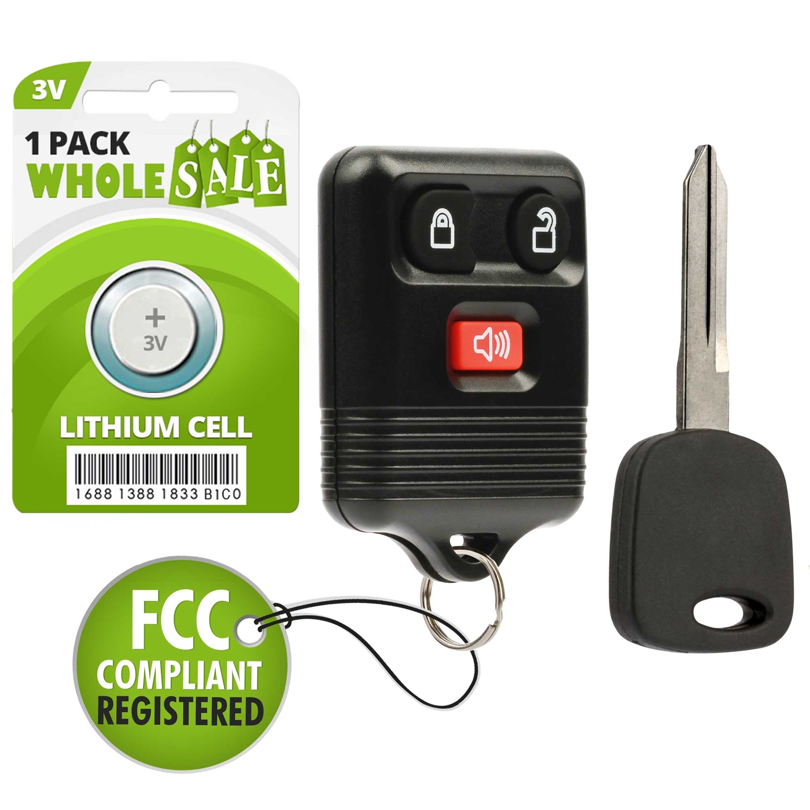 Replacement For 2000 2001 2002 2003 2004 2005 Ford Excursion Key + Fob