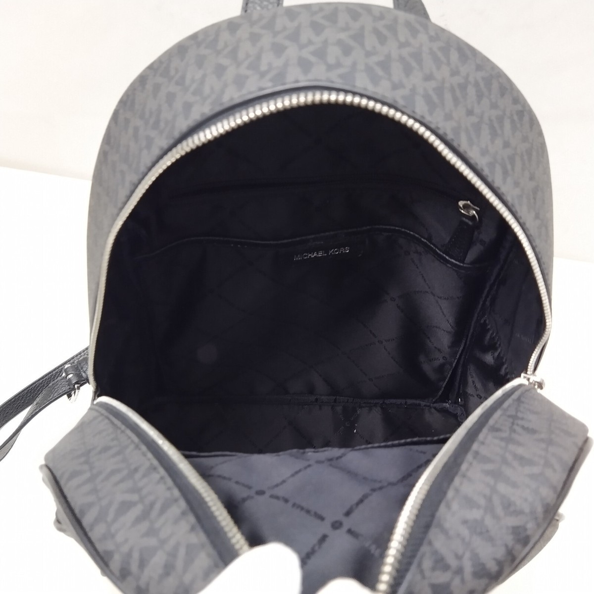 Michael Kors Black Coated Canvas Leather Trim MK Printed  display picture 2
