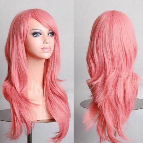 Halloween Women Natural Hair Long Straight Curly Cosplay Synthetic Full Wig - Picture 72 of 79