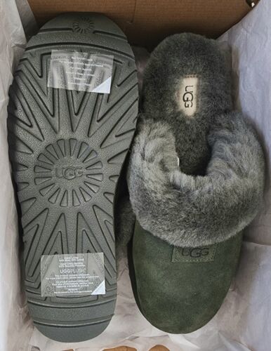 UGG Cozy Slipper Women's Suede & Sheepskin Slip On Shoes in Forest Night Size 10 - Picture 3 of 4