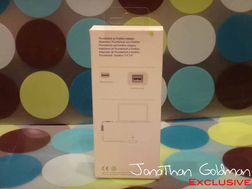 Apple Thunderbolt to FireWire Adapter Cable MD464LL/A A1463 NEW SEALED BOX - Image 4 of 4