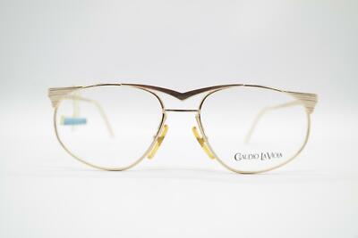 Vintage Claudio La Viola 7023 Gold Oval Brille Brillengestell eyeglasses NOS