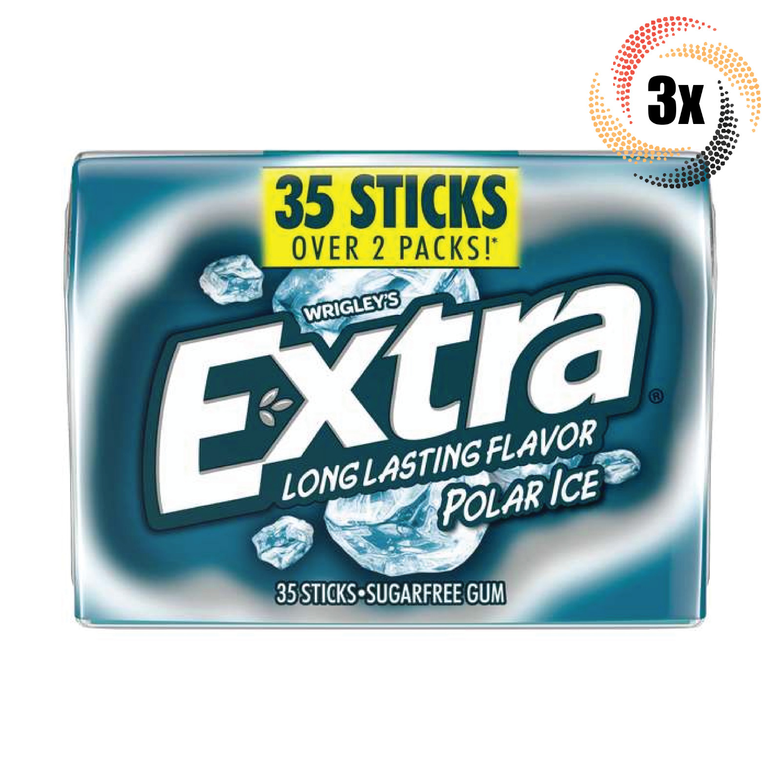3x Packs Wrigleys Extra Polar Ice Chewing Gum 35 Stick Packs Fast Shipping 4890₽